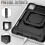 Custodia per tablet con supporto girevole e tracolla, nera 4