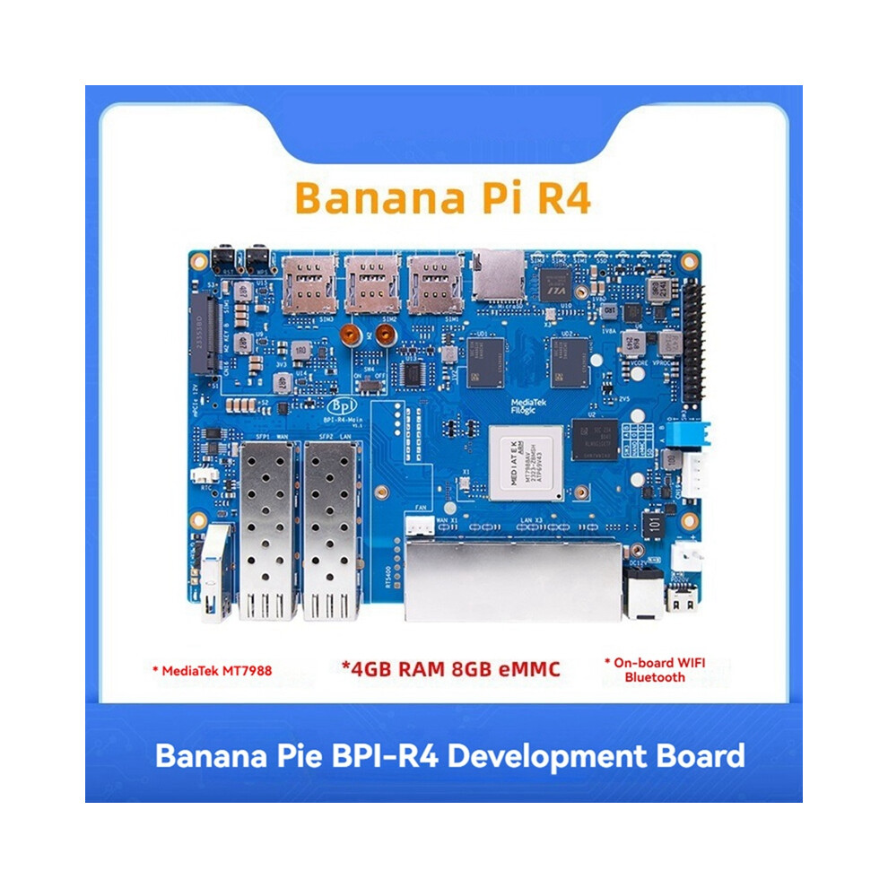 For Banana Pi -R4 With 2 Sfp Open-Source Router Board 4853542313734