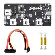 Para Compute Module 4 CM4 PCIe para SATA PCI-e Placa SATA3.0 de Quatro Vias Expansão Alta Velocidade 6 Gbps