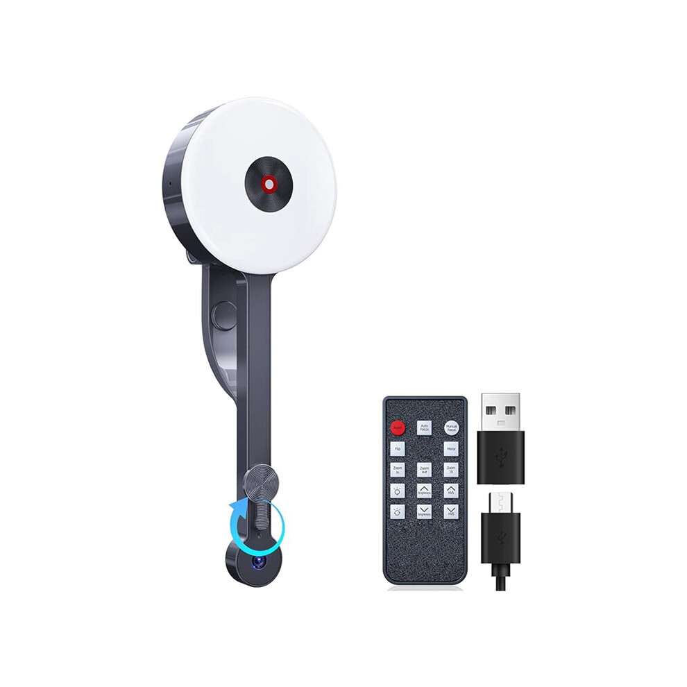 Webcam 4K Con Luce Di Riempimento, Hd 4K/30Fps Per Pc Portatile