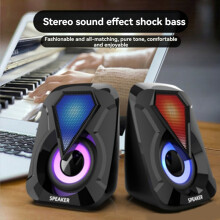 USB Wired Computer Speaker Desktop Gaming Powerful Bass Loudspeaker