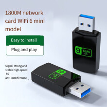 Mini 1800Mbps Draadloze Netwerkkaart WiFi6 USB-Adapter 5Ghz Wi-Fi-Dongle Ontvanger voor Pc