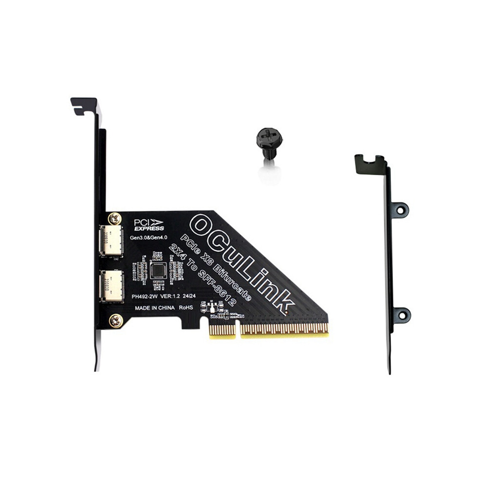 Pcie4.0 X8 To 2Port Sff8611&8612 Oculink Expansion Card 4853542318708