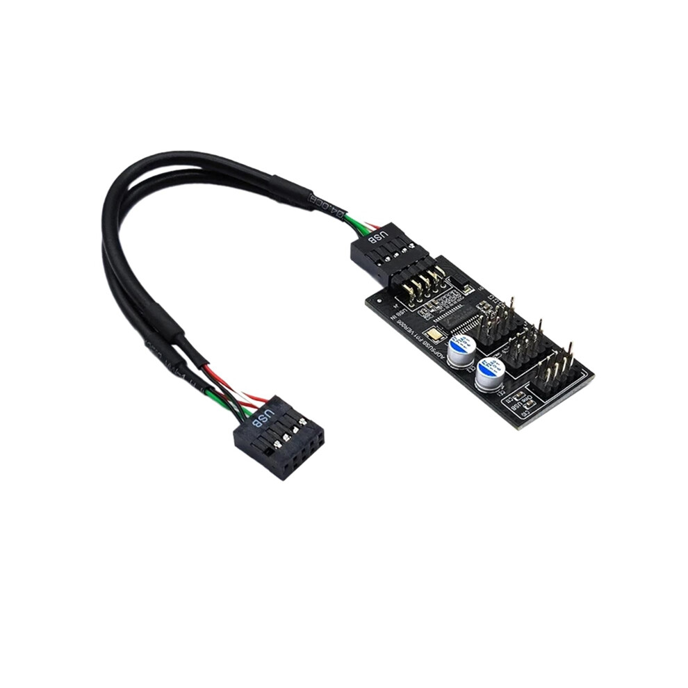 Motherboard Usb 2.0 Header Splitter 9Pin 1To3 Female Extension Cable 4853542319309