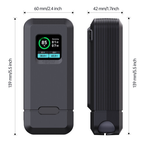 Silicone Case for Prime 130W Power Bank,Black,A 2