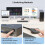 Switch KVM USB C 4K para 2 monitores e computadores, plugue UE 4