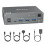 Switch KVM USB C 4K para 2 monitores e computadores, plugue UE 1