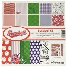 Reminisce Collection Kit 12""""X12""""-Baseball 12"""" x 12"""" Mehrfarbig