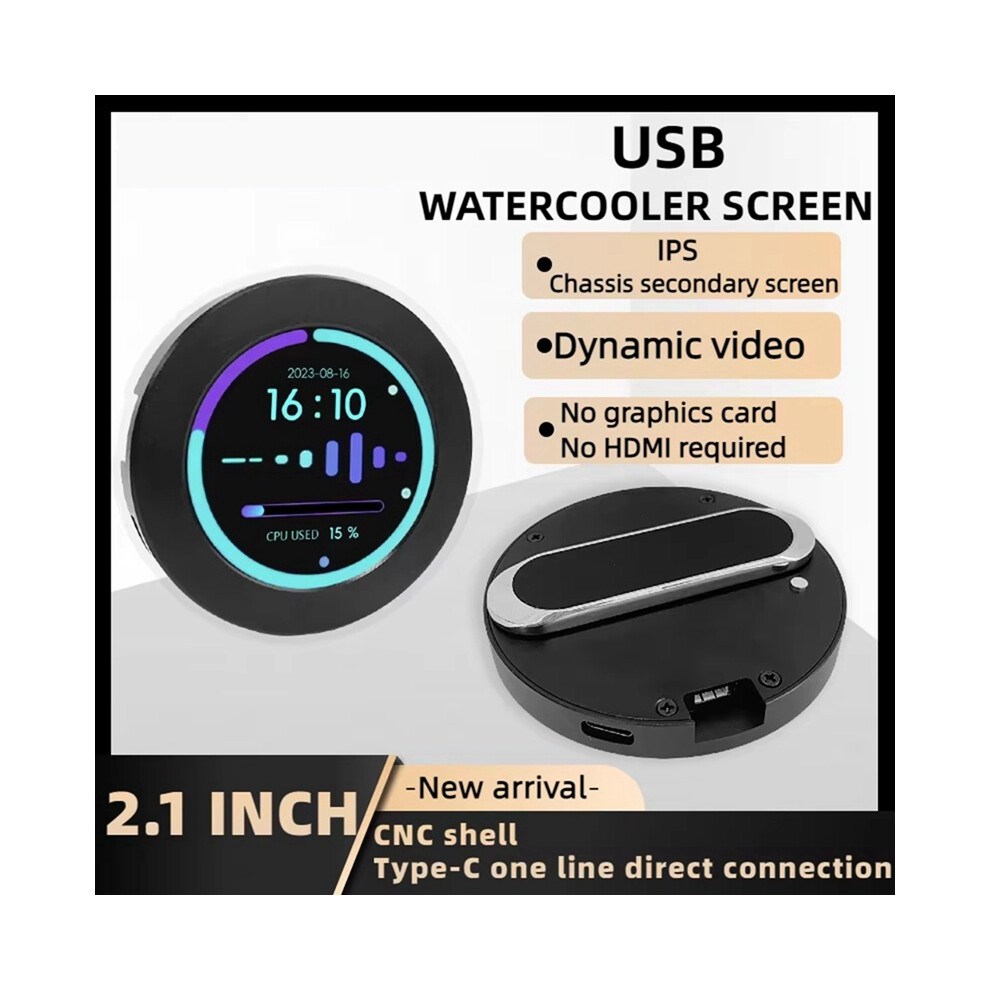 2.1Inch Cpu/Gpu Cooler Round Lcd Display, 4853542322873