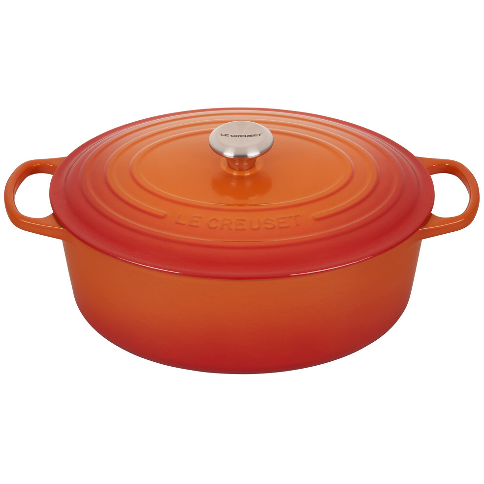 Le Creuset Enameled Cast Iron Signature Oval Dutch Oven  8 qt.  Flame