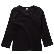 Unisex dievcensk    tricko s dlh   m ruk   vom, 100 % bavlna, cierne, 4T