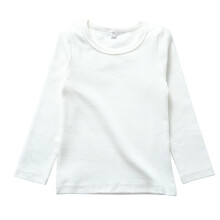 Unisex dievcensk    tricko s dlh   m ruk   vom, 100 % bavlna, KISBINI, biele, 5T
