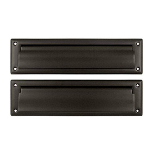 Deltana MS212U10B 13 1/8-tommer mail-slot med solid messing interiørklap