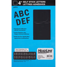 Letrero de t?tulo 32411, letras adhesivas de vinilo negro de 4 pulgadas, fabricado en EE. UU.