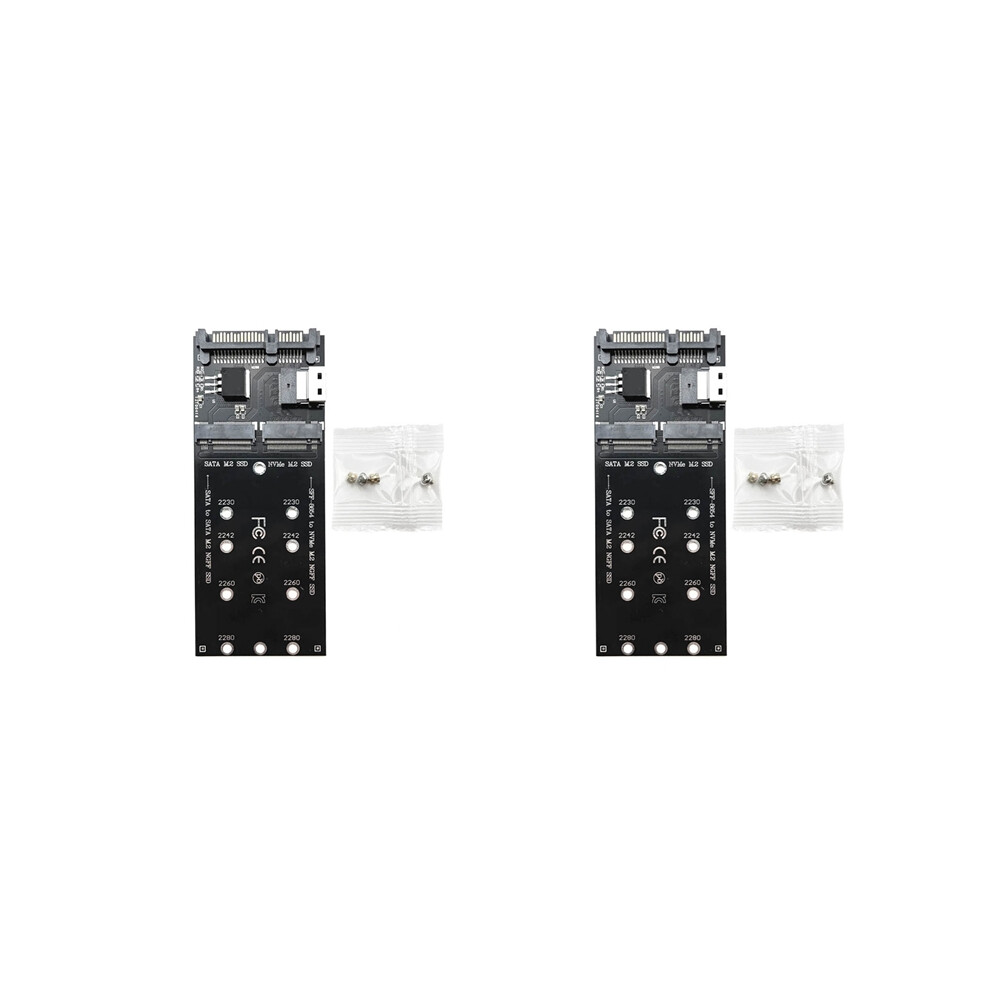 M.2 Sata Ngff Ssd To + M2 Nvme Sff-8654 Converter 4853542325362