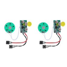 2X DIY-Sprachmodulkarte, 4 Minuten Aufnahme, Wiedergabe, Sprach-Sound-Chip, SprachgrußKarte für Urlaubsgepäck-