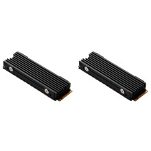 2X M.2 2280 NVMe Koellichaam SSD Koelpad Aluminium Dissipatie met Thermische Pad voor M2 Zwart