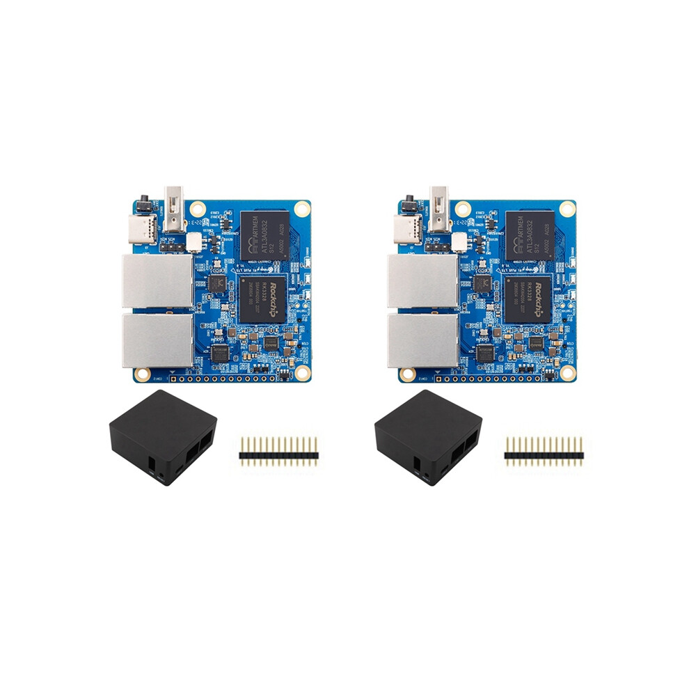 2X Para R1 Plus Placa De Desarrollo + Estuche 1GB DDR3 Rockchip RK3328 Open Source Run Android9//Openwrt Os-image