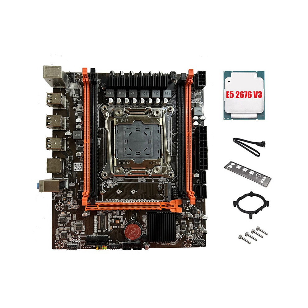 Scheda Madre X99E + Scheda Madre Desktop A Doppio Canale Con Cpu E5 2676 V3