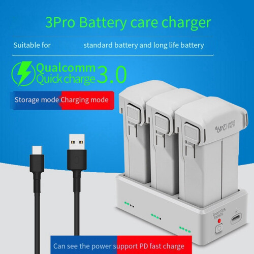 Νέος φορτιστής μπαταρίας Drone για Mini 3/Mini 3 Pro 3-Way Charging Hub 2