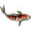 Koi Fish - Gold with Red and Black Markings - Embroidered Iron on Patch 1