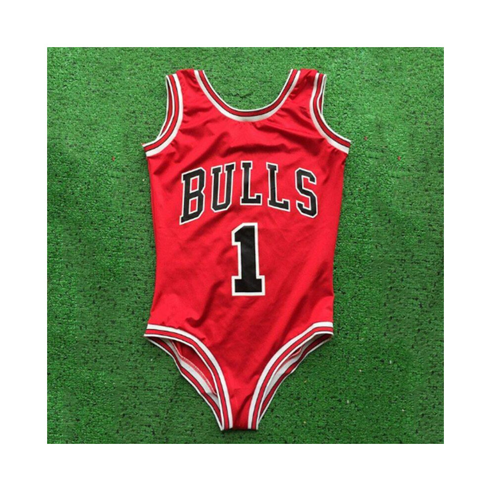 (Red, M) Womens Bikini Sexy Sport Vest Swimwear Bathing One Swimsuit Pieces Suit