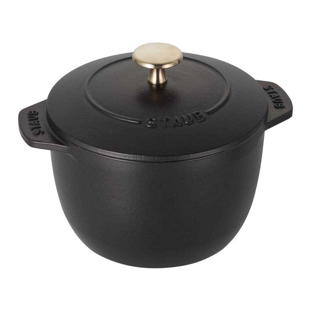 Photos - Bakeware Staub Cast Iron 1.5-qt Petite French Oven - Matte Black Made in France 11721625 
