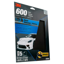 3M Wetordry Schleifpapier 32036, K  rnung 600, 9 Zoll x 11 Zoll, 5 Blatt pro Packung