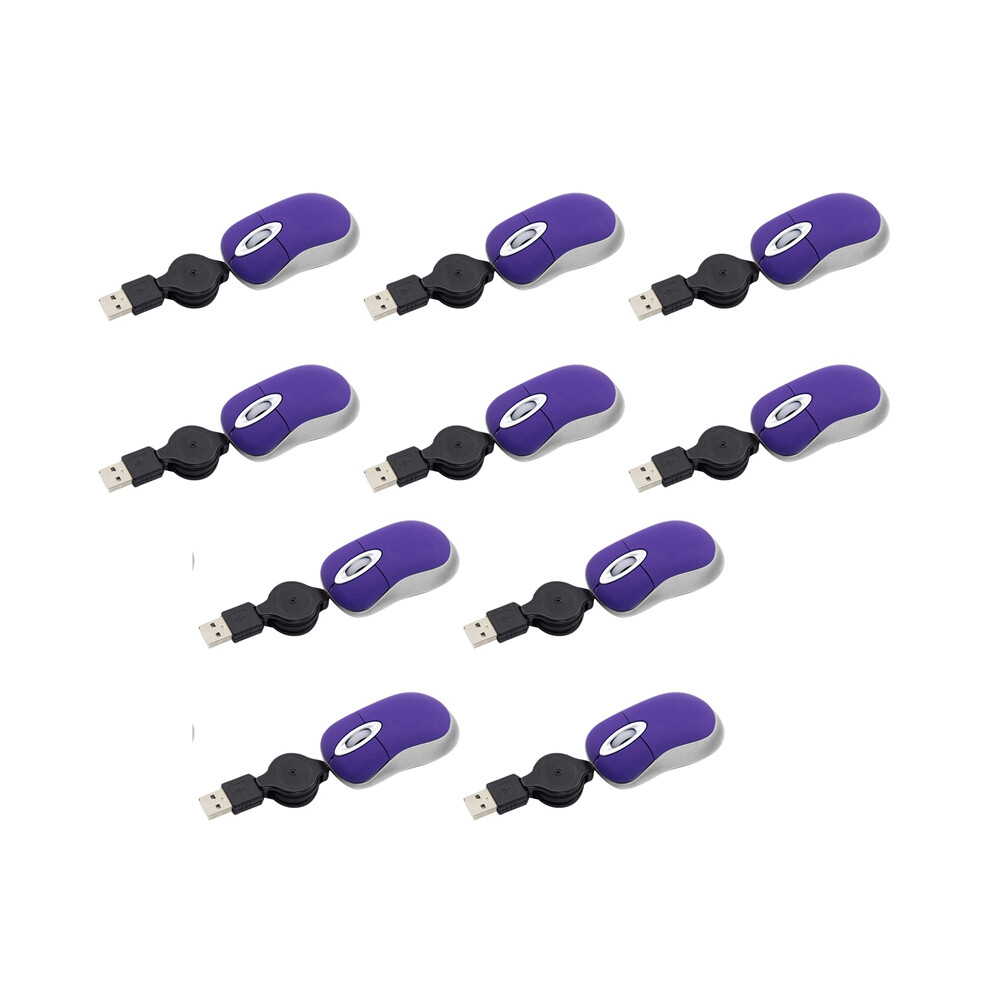 Mini Mouse Usb Cablato Retrattile Piccolo Piccolo 1600 Dpi Ottico