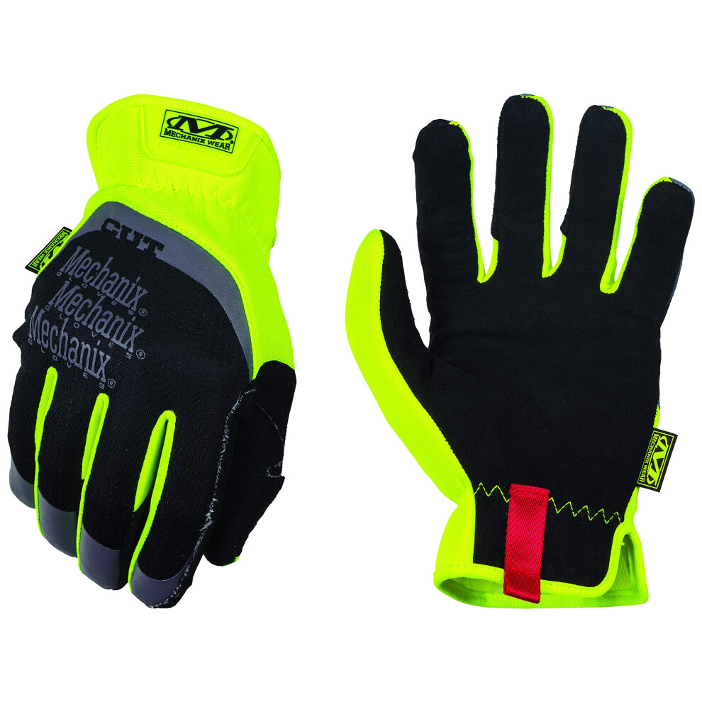 Mechanix Wear: Fastfit E5 Work Gloves (Large Black/Fluorescent Yellow) 781513635483