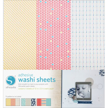 Silhuetkl?bem?nstrede Washi-ark til scrapbog 12-X-12-tommer