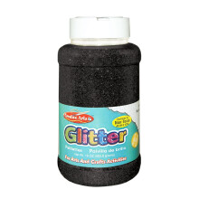 Creative Arts by Charles Leonard Glitter 16 unce Bottle Black (41120)