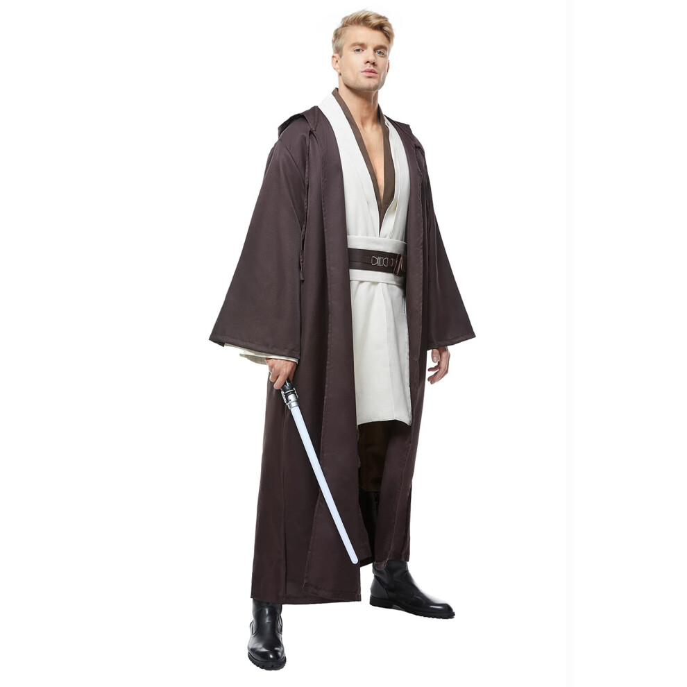 Herren Tunika Cosplay Kost M Erwachsene Outfits Halloween Robe Kapuzenuniform-image