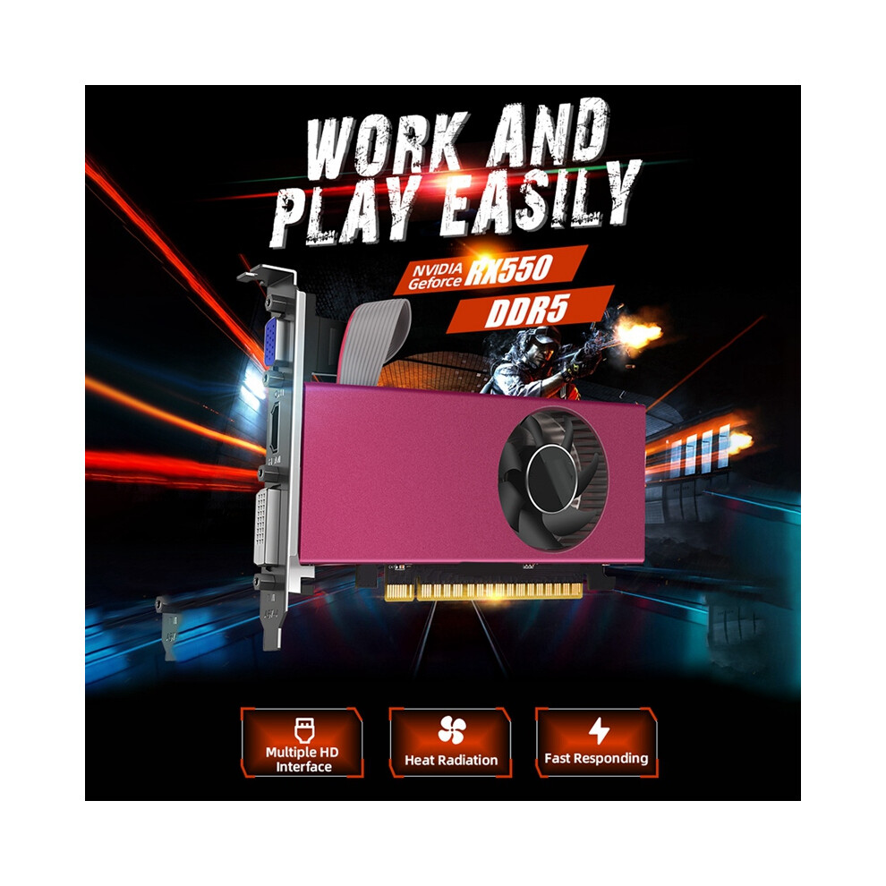 Scheda Grafica Rx550 Gddr5 4G 128 Bit 14 Nm 1020 Mhz 6000