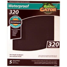 Ali Industries 4473 320 Grit Sandpapir 9-tommer x 11-tommer 5 ark/ pakke
