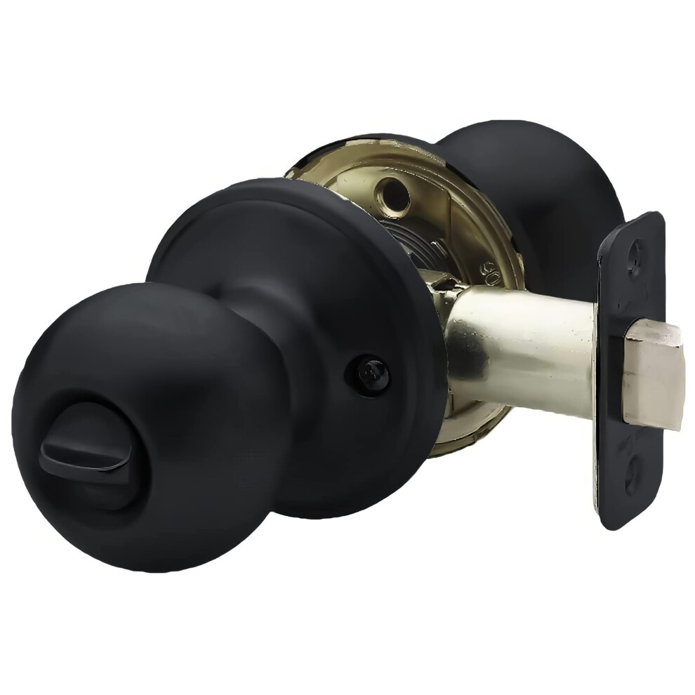 Bouton de porte boule Copper Creek BK2030BC avec fonction de confidentialit  , 1 paquet, noir