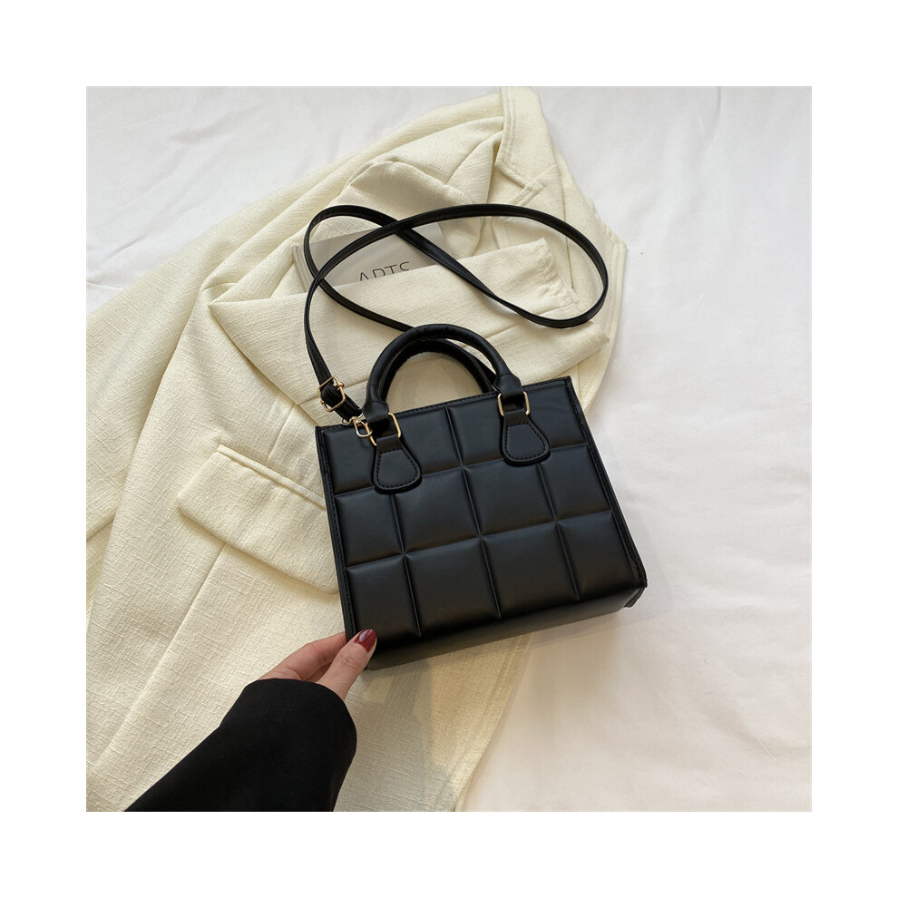 (Black) Trendy And Elegant Womens Small Square Bag With Zipper Closure And Strap Comfortable-image-OPC-PGG72TY-NEW