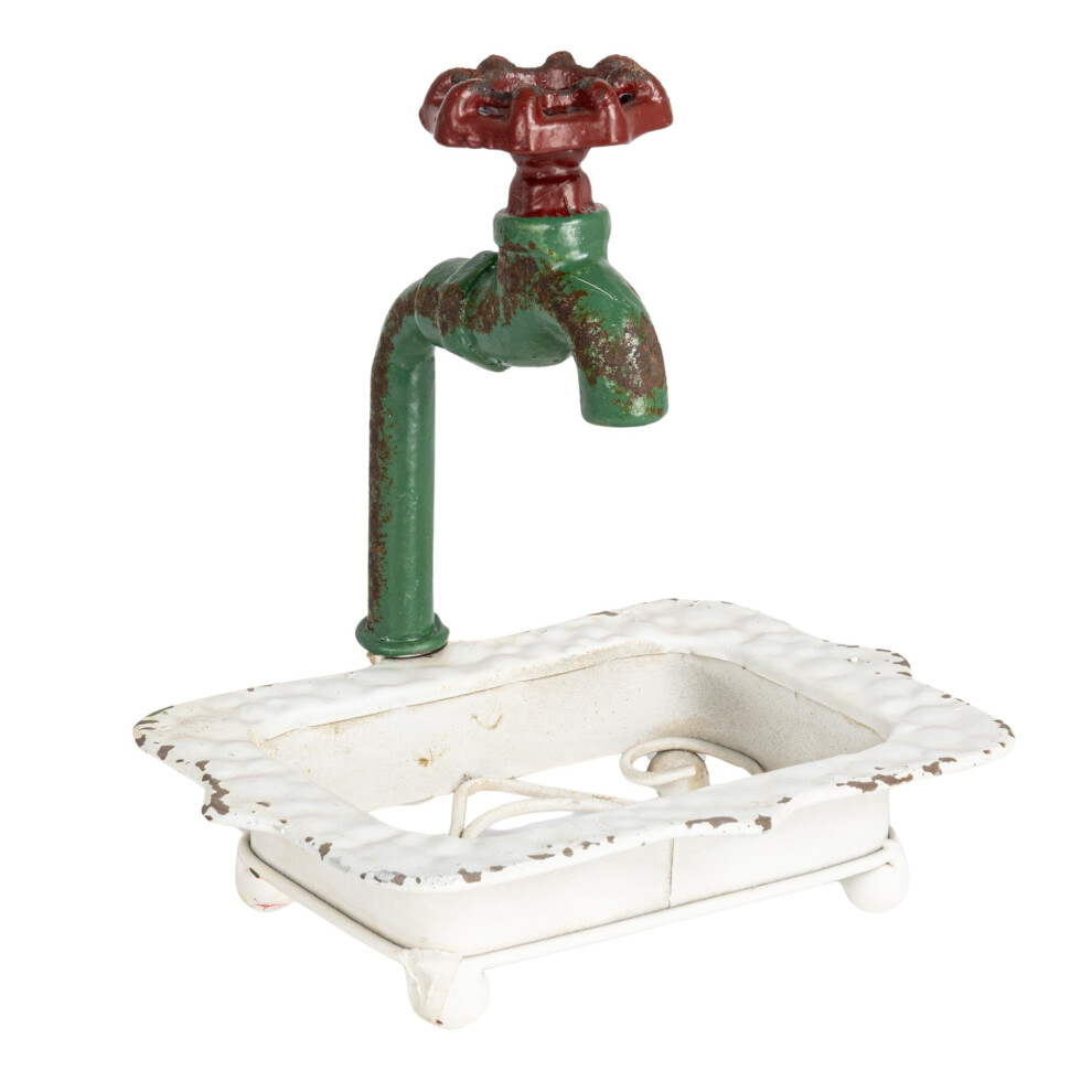 Porte-savon en fonte avec robinet miniature