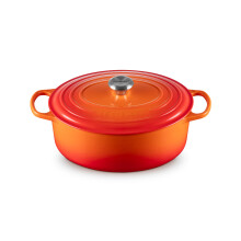 Le Creuset Eameled Gusseisen Signatur Oval Hollnderofen 6.75 qt. Flamme