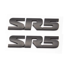 UpAuto SR5 Emblem Side/Rea V6 SR5 Trunk Decal Metal Sticker Badge (svart)