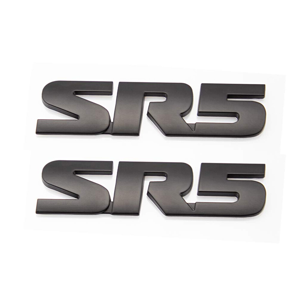 Upauto Sr5 Emblem Side/Rea V6 Sr5 Trunk Decal Metal Sticker Badge (Black) Black 7318068567803