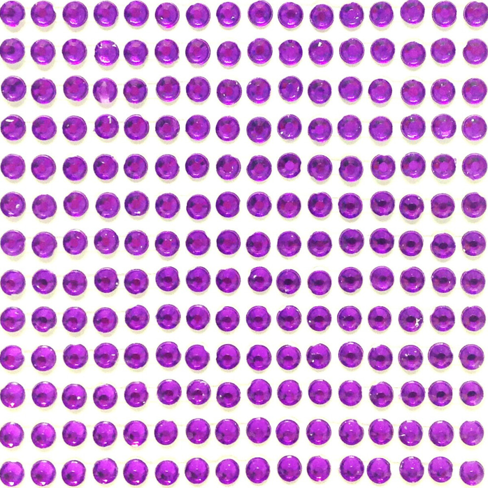 AllyDrew 4mm Crystal Diamond Sticker Zelfklevende Strass 846 stuks (Paars)