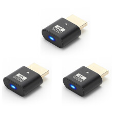 3X -Compatibele 4K Dummy-Stekker met LED-Lampje voor Grafische Kaarten, Pc-Accessoires, Desktop/Laptop Visuele Display-Adapter C