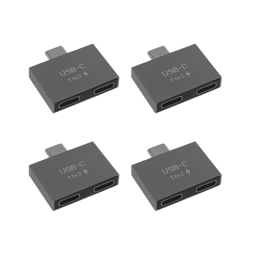 Usb C Male To Dual Female Splitter Converter Adapter Grey 4853542331868
