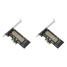 2X M2 NVME-Uitbreidingskaart NVME Naar Pcie X1-Uitbreidingskaart Solid State Drive-Uitbreidingskaart Stuurprogrammavrij voor WIN10