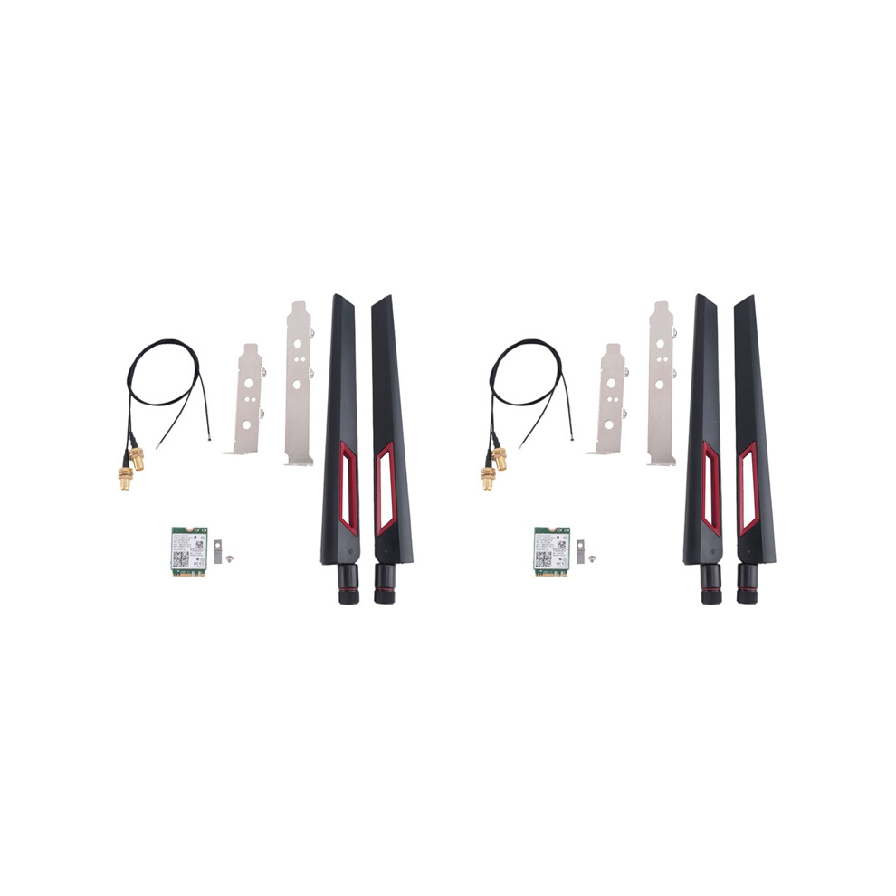 Kit Scheda Wireless Wi-Fi 6E 2400 Mbps Bluetooth 5.2, Con Antenna 10Dbi