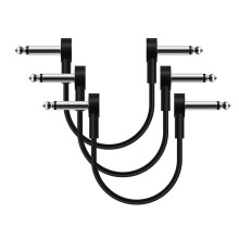 SONICAKE 6 tommer patchkabel til guitareffektpedalkabler sort (3-pack)