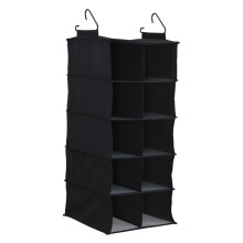 Household Essentials 10 Pocket Hanging Shoe Closet Organizer with Hooks