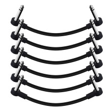 Sonicake 6 tommer patchkabel til guitareffektpedalkabler sort (6 pakke)