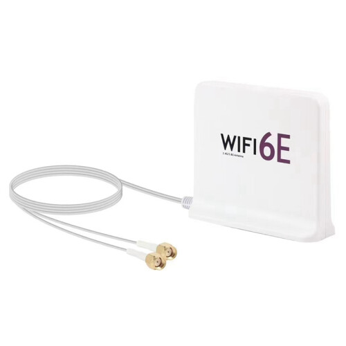 Φορητή κεραία 2.4G/5G/6G WiFi 6E για κάρτα δικτύου, Λευκή 1